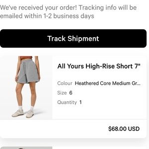 All yours high rise shorts Lululemon